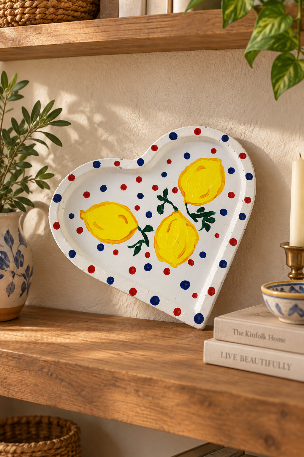 Plato corazón de limones